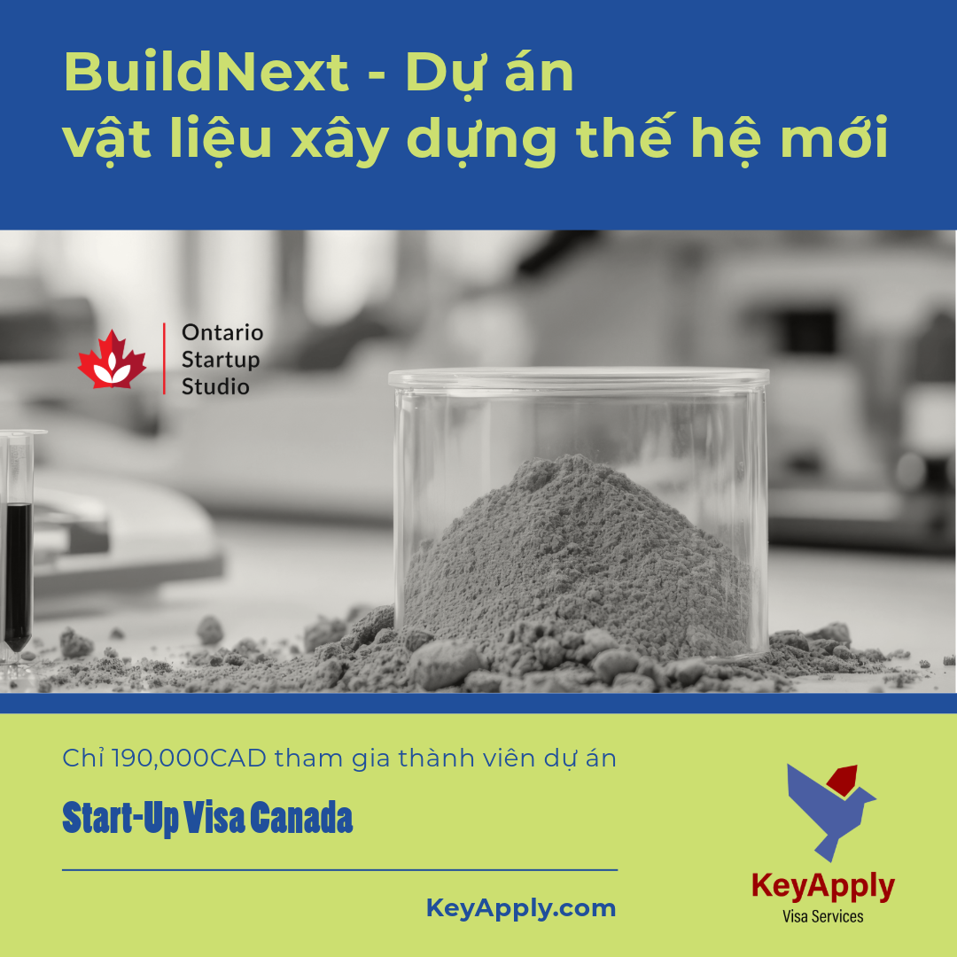 BuildNext - Dự án ứng dụng vật liệu xây dựng thế hệ mới, Dự án Start-Up Visa